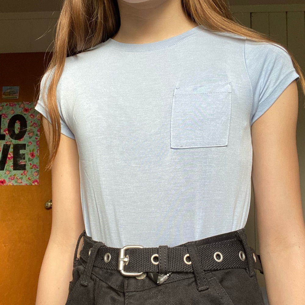 Baby blue body suit